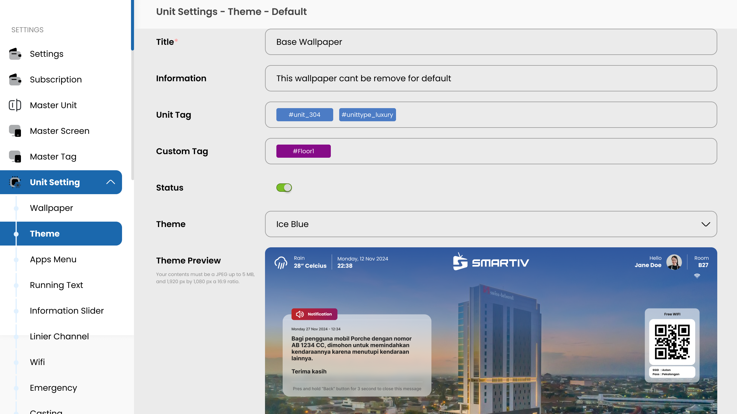 Smartiv Dashboard